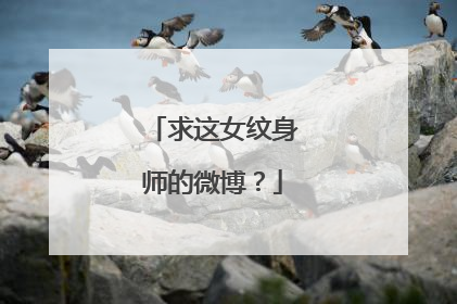 求这女纹身师的微博？