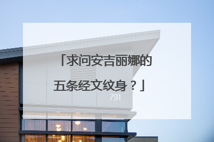 求问安吉丽娜的五条经文纹身？