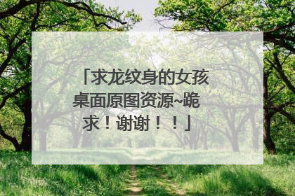 求龙纹身的女孩桌面原图资源~跪求！谢谢！！