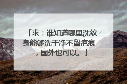 求：谁知道哪里洗纹身能够洗干净不留疤痕，国外也可以。