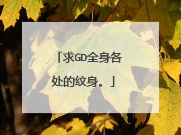 求GD全身各处的纹身。