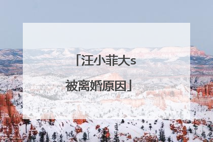 汪小菲大s被离婚原因