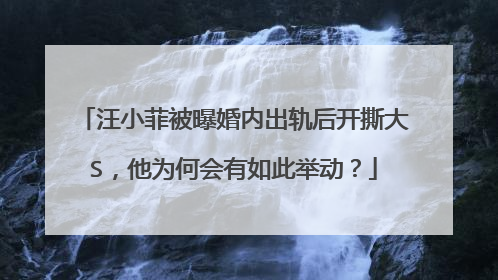 汪小菲被曝婚内出轨后开撕大S，他为何会有如此举动？