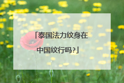 泰国法力纹身在中国纹行吗?