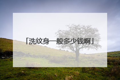 洗纹身一般多少钱啊