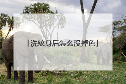 洗纹身后怎么没掉色