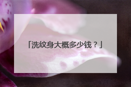洗纹身大概多少钱？