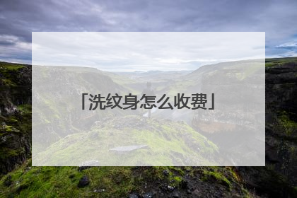 洗纹身怎么收费