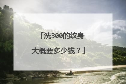 洗300的纹身大概要多少钱?