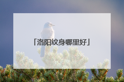 洛阳纹身哪里好