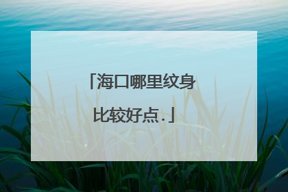 海口哪里纹身比较好点.