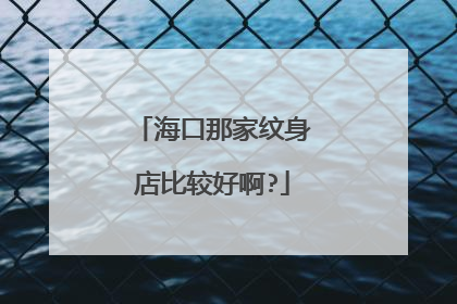 海口那家纹身店比较好啊?