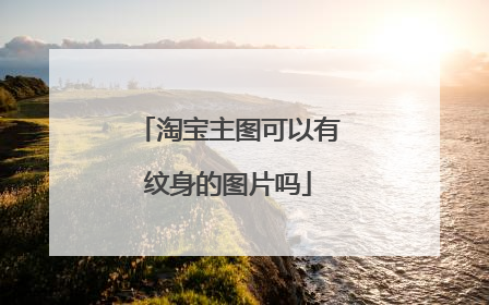淘宝主图可以有纹身的图片吗