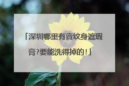 深圳哪里有賣纹身遮瑕膏?要能洗得掉的!