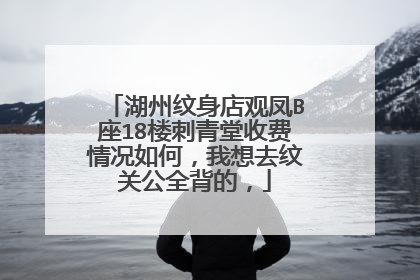 湖州纹身店观凤B座18楼刺青堂收费情况如何，我想去纹关公全背的，