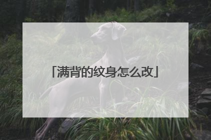满背的纹身怎么改