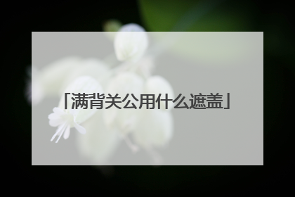 满背关公用什么遮盖