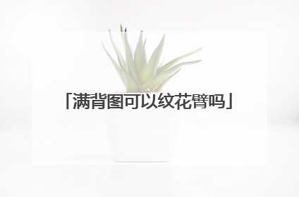 满背图可以纹花臂吗