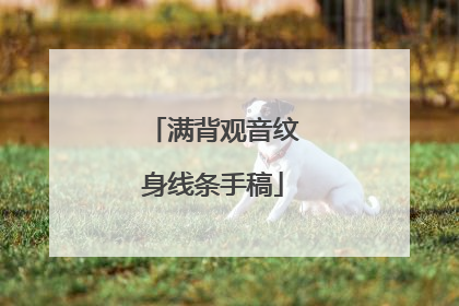 满背观音纹身线条手稿