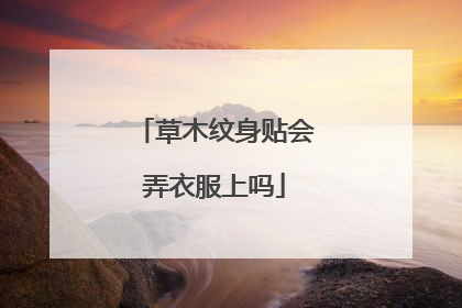 草木纹身贴会弄衣服上吗