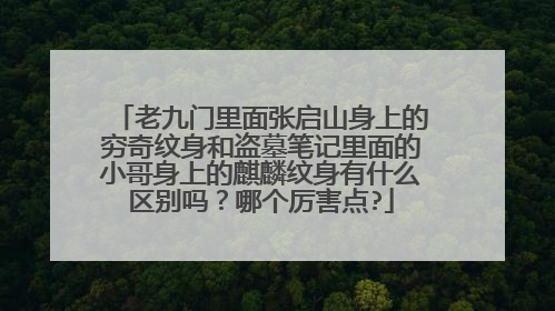 老九门里面张启山身上的穷奇纹身和盗墓笔记里面的小哥身上的麒麟纹身有什么区别吗？哪个厉害点?