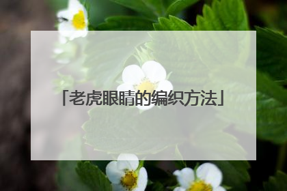 老虎眼睛的编织方法