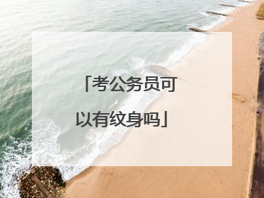考公务员可以有纹身吗