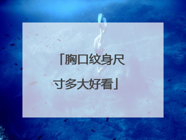 胸口纹身尺寸多大好看