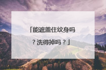能遮盖住纹身吗？洗得掉吗？