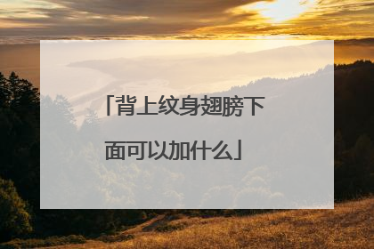 背上纹身翅膀下面可以加什么