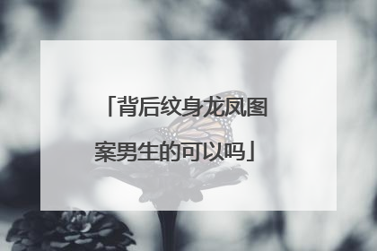 背后纹身龙凤图案男生的可以吗
