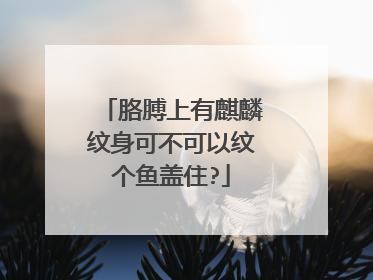 胳膊上有麒麟纹身可不可以纹个鱼盖住?