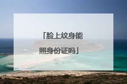 脸上纹身能照身份证吗