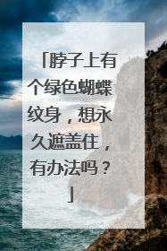 脖子上有个绿色蝴蝶纹身,想永久遮盖住,有办法吗?