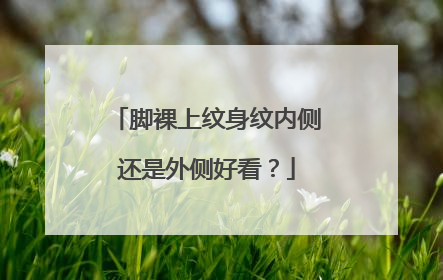 脚裸上纹身纹内侧还是外侧好看?