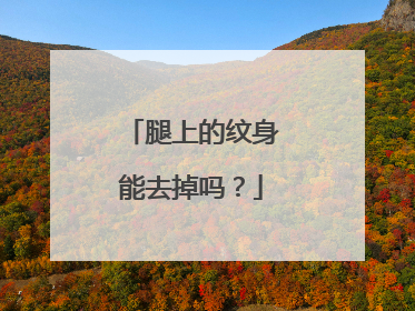 腿上的纹身能去掉吗？