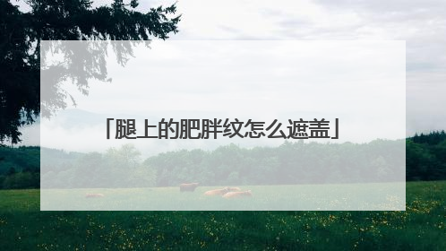 腿上的肥胖纹怎么遮盖