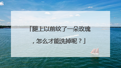腿上以前纹了一朵玫瑰,怎么才能洗掉呢?