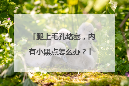 腿上毛孔堵塞，内有小黑点怎么办？