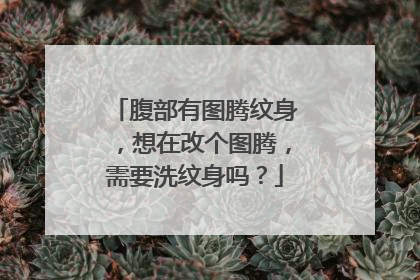 腹部有图腾纹身，想在改个图腾，需要洗纹身吗？