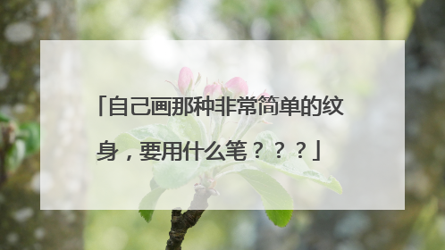 自己画那种非常简单的纹身，要用什么笔？？？