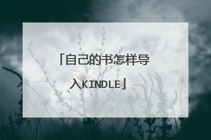自己的书怎样导入KINDLE