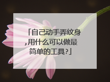 自己动手弄纹身,用什么可以做最简单的工具?