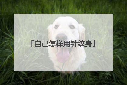 自己怎样用针纹身