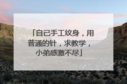 自己手工纹身,用普通的针,求教学,小弟感激不尽