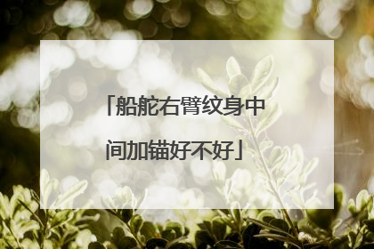 船舵右臂纹身中间加锚好不好