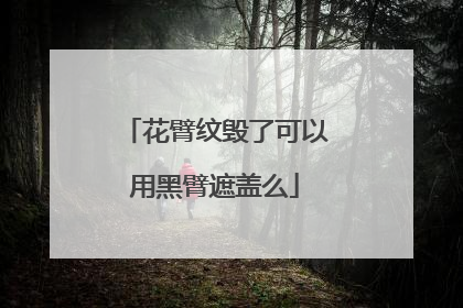 花臂纹毁了可以用黑臂遮盖么