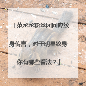 范丞丞粉丝团回应纹身传言,对于明星纹身你有哪些看法?
