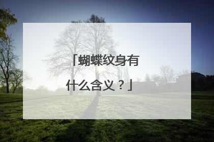 蝴蝶纹身有什么含义？