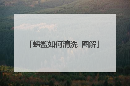 螃蟹如何清洗 图解